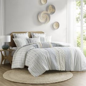 Cotton Printed Comforter Set with Chenille