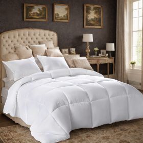 All-polyester Brushed Single Quilt Core Lattice Quilting With Microfiber Filling,  Suitable For All Seasons, Down Quilt Alternative, Breathable A (Option: 263cmx229cm 2pcs)