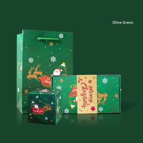 Christmas Eve Surprise Box Creative Gift Box (Option: Olive Green-6Bounce Boxes)