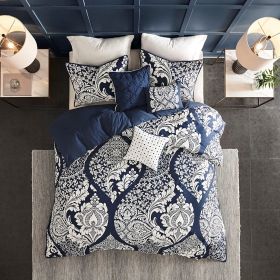 6 Piece Printed Duvet Cover Set (Color: as Pic)