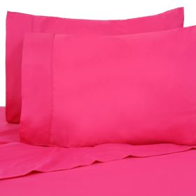 Premier Colorful Bright 4 pc Microfiber Sheet Sets (Color: Hot Pink, size: FULL)
