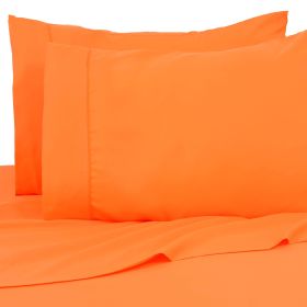 Premier Colorful Bright 4 pc Microfiber Sheet Sets (Color: Bright Orange, size: FULL)